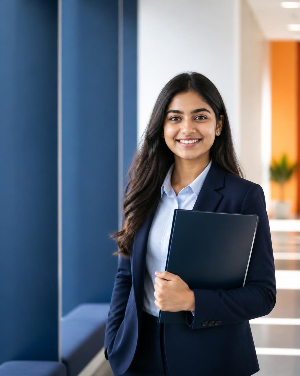 A confident young graduate ready to begin her career